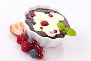 Salsa de frutos rojos con nata