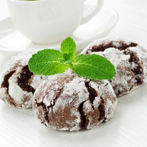 Galletas de chocolate nevadas