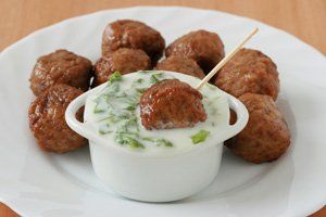 Albóndigas de ternera con salsa de espinacas