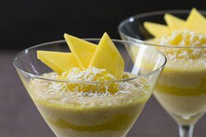 Crema de mango y coco