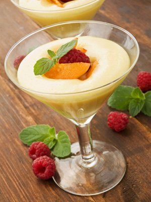 Crema de vainilla con frutas