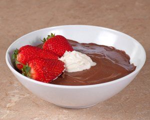 Mousse de chocolate con fresas