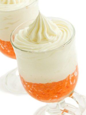 Gelatina de zanahoria con nata