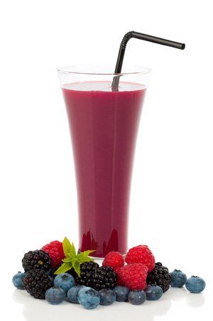 Batido de uvas y moras