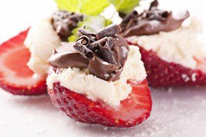 Fresas rellenas de chocolate