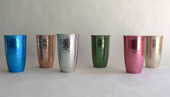 Vasos de aluminio años 60